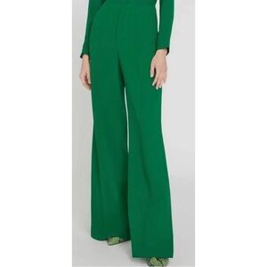 Alice + Olivia Dylan wide leg emerald green pants